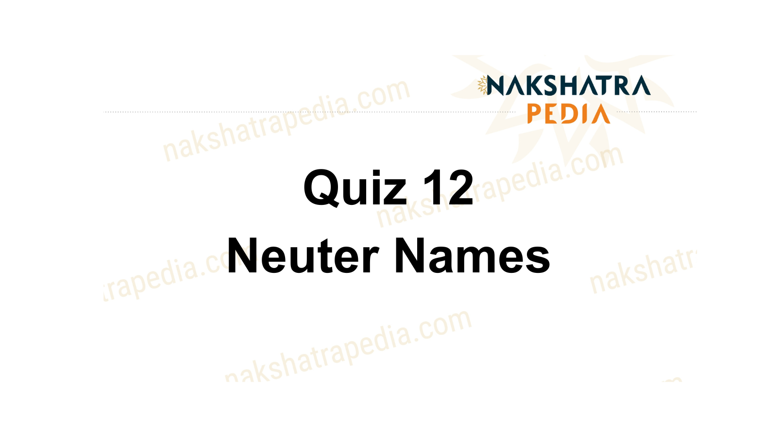 Nakshatrapedia